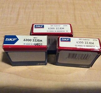 3-SKF Bearings #6300-2ZJEM, NOS, (DR-1922)