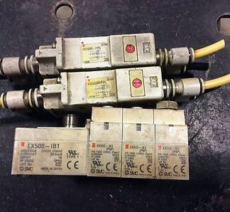 SMC Solenoid #EX500-IB1, 3-EX500-IE3, 2-VQ2000-FPG, pre-owned, (EN-505)