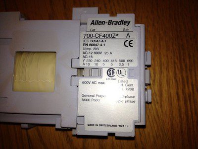 Allen Bradley #700-CF400Z*, SER-A, CF, 40E, CONTACTOR, pre-owned, (EN-257) - Image 2