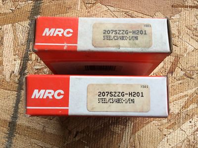 2- MRC Bearings, Cat#207-SZZG/H201, NOS, (BDR-255)