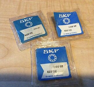 3-SKF Bearings #623-2Z, NOS, (DR-1920)
