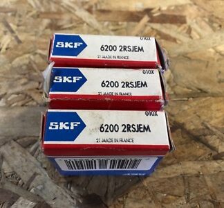 3-SKF-Bearings #6200 2RSJEM, NOS, (JFK-1178)