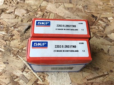 2-SKF, Bearings #2203 E-RS1TN9, NOS, (BDR-138)