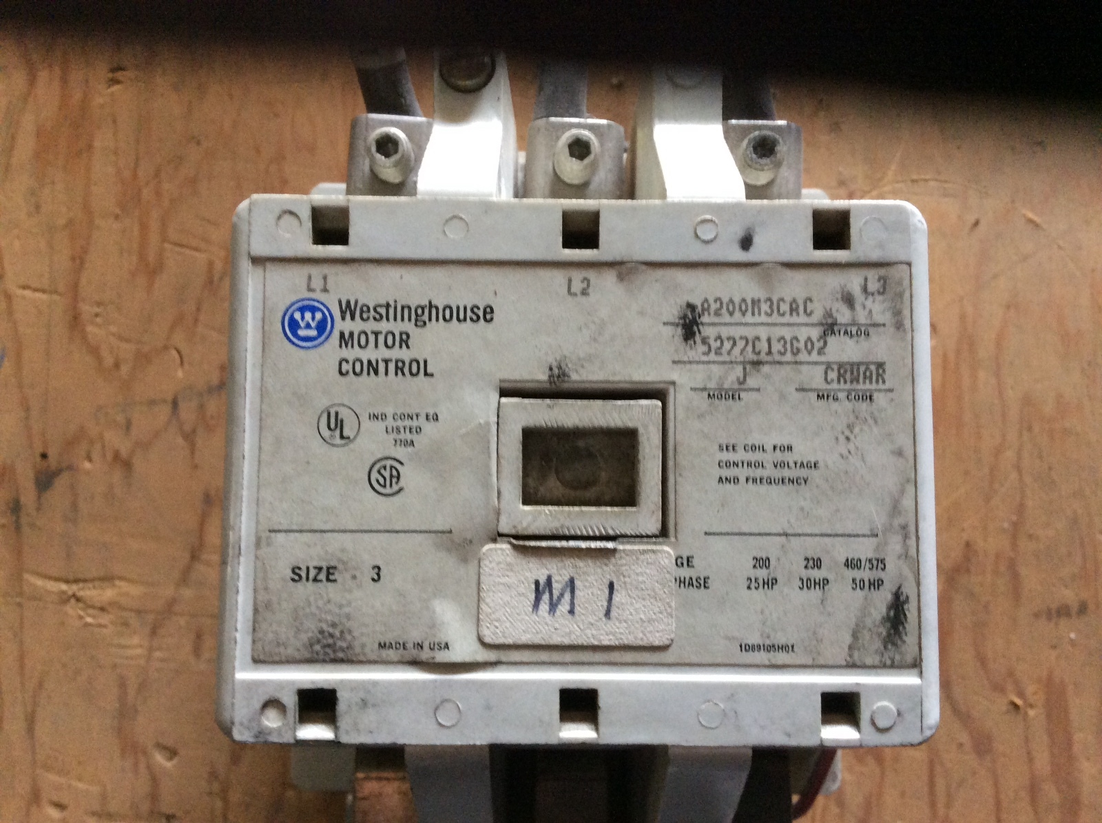 Westinghouse motor control size 3, #A200M3CAC, 25-50hp, 200-230-460/575v - Image 2