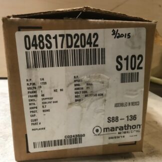 Marathon Electric Motor #S102, NOS, (DR-4251)