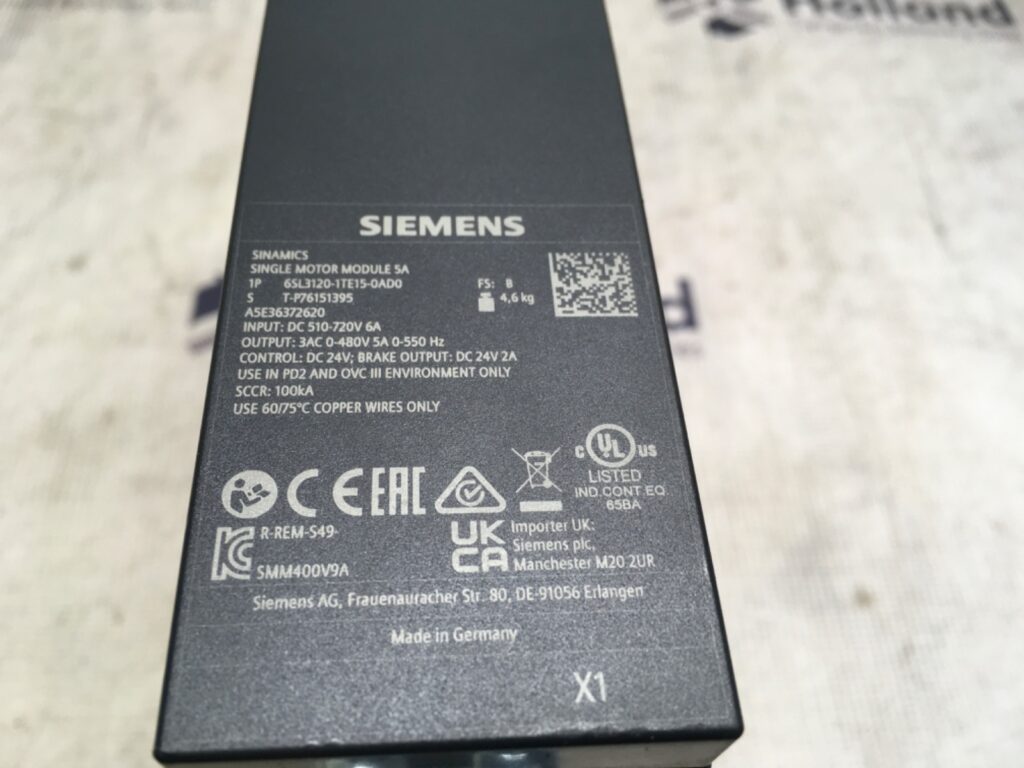 Siemens Sinamics, single motor module, 6SL3120-1TE15-0AD0, pre-owned, KP-1540 - Image 2