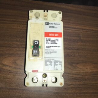 Cutler-Hammer, Breaker, HFD2080, 80amp, pre-owned, (HEHI-335)