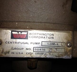 RELIANCE .5HP MOTOR W/ WORTHINGTON CENTRIFUGALPUMP, 3450/2850RPM, 208-220/440V,