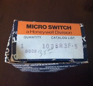 Honeywell Micro Switch #103SR3F-5, NOS, (MDR-24)