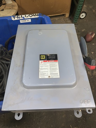 Square D H663AWK Safety Disconnect Switch 100A 600V 75HP 6P Type, (HEHI-1142)