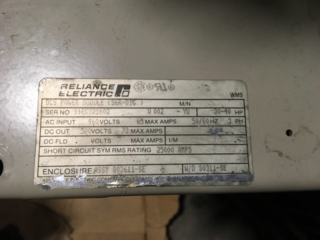 Reliance Electric Distributed System Power Module, S6R-DIG, 30-40hp, out-500vdc - Image 2