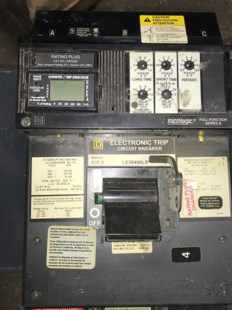 Square D Breaker, #LE36400LS, 400a, pre-owned, (HEHI-570) - Image 2