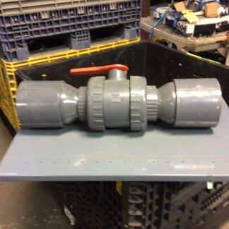 Chemtrol NIBCO Ball Valve 4", S45TB E, socket TB, 150psi @ 73deg, w/ 6" sch-80