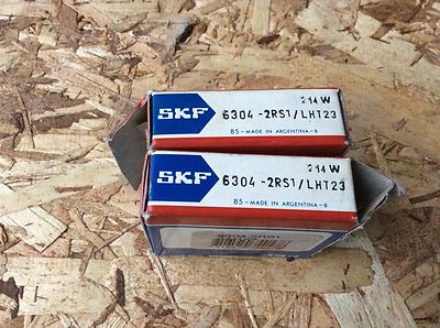 2-SKF, Bearings #6304-2RS1/LHT23, 30day warranty, free shipping lower 48!