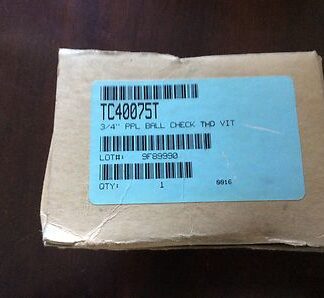 Hayward plastic valves, #T40075T,C 3/4" PPL Ball Check THD VIT, NOS
