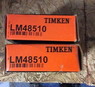 2-Timken-bearings, #LM48510, Free shipping lower 48, 30 day warranty!