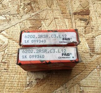 2-FAG-Bearings, Cat# 6202.2RSR.C3.L12 ,comes w/30day warranty, free shipping