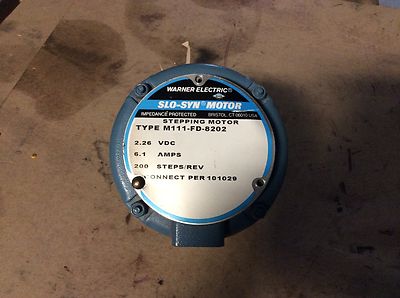 SLO-SYN stepping motor, type-M111-FD-8202, 2.26vdc, 6.1amps, 200 steps/rev