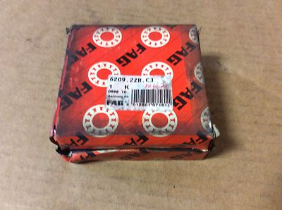 2-FAG bearings # 6209.2ZR.C3, NOS, (BDR-702)