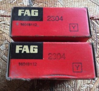 2-Fag Bearings, Cat# 2304, NOS, (BDR-228)