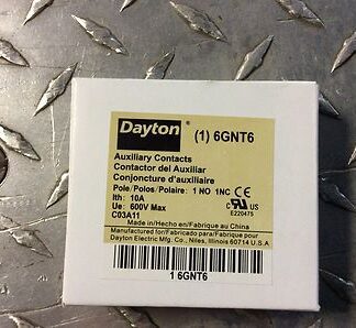 NIB Dayton Auxiliary Contacts, #6GNT6, 10amp, 600v max, 30 day warranty