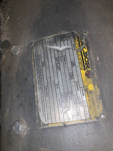 Baldor Motor, #D5020B, 20hp, 500v,150/300v, 1750/2300rpm, AD259AT-FR, (HEHI-1549 - Image 2