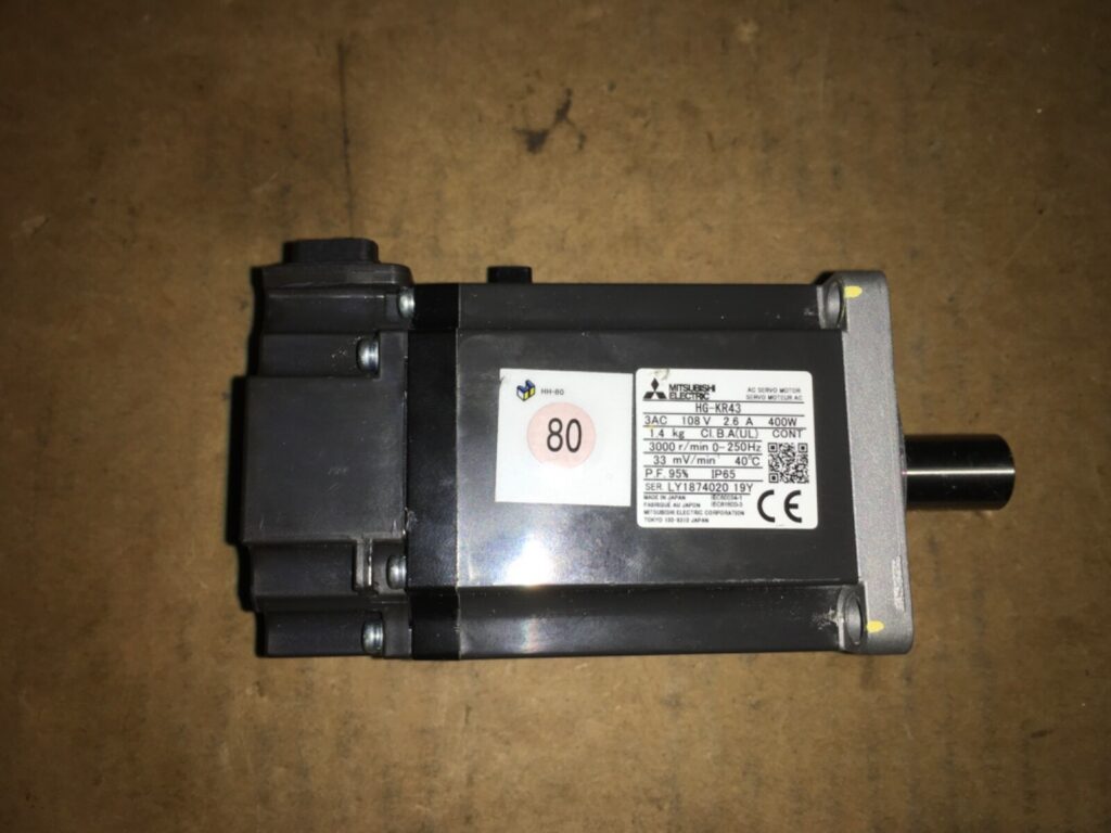 Mitsubishi Electric AC Servo motor, HG-KR43, 3AC, 108V, 2.6A, 3000rpm, LG-327