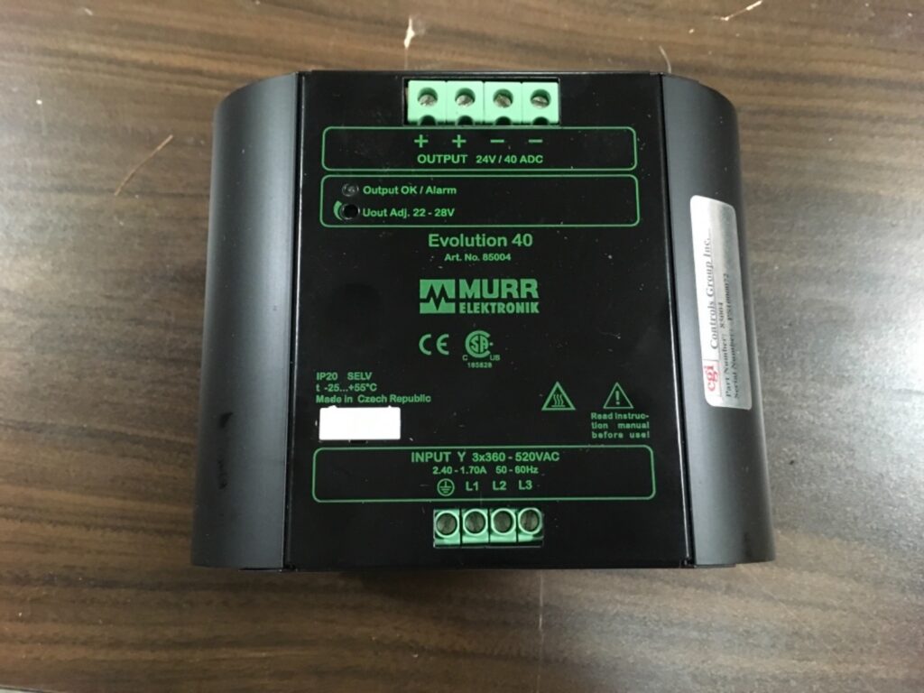 Murr Elektronik Evolution power supply, output 24V/40ADC, input Y 3x360-520vac