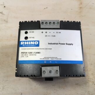 Rhino Automation Direct Industrial Power Supply PSP24-120S, (120W), 100-240v