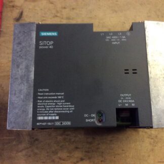 Siemens SITOP Power 40 power supply, #6EP1437-1SL11, in-3ac 400v, out-24v/40a