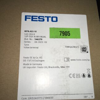 FESTO Valve terminal, MPA-ASI-VI, 52E-CE8-X, 3-SGK-N-MA-MLML 546279, NOS, KP-638