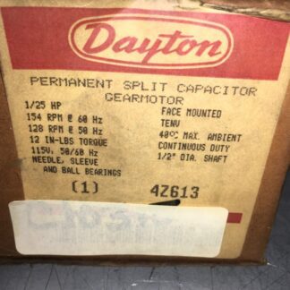Dayton Permanent Split Capacitor Gearmotor, 4Z613, 1/25hp, 115v, ADI-1106