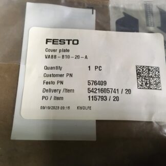 FESTO cover plate, VABB-B10-20-A, NOS, KP-511