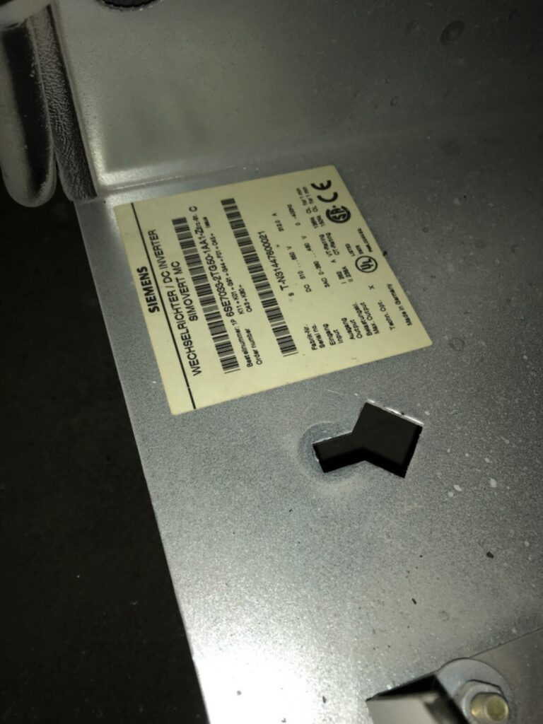 SIEMENS DC Inverter, #6SE7033-2TG50-1AA1-Z, pre-owned, (FLO-35) - Image 6