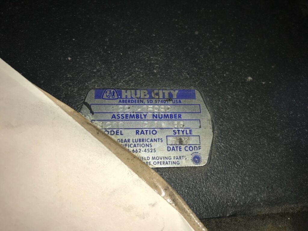 HUB City GearBox, #0221-05982, #1200, 2/1 ratio, pre-owned, (DR-4473)