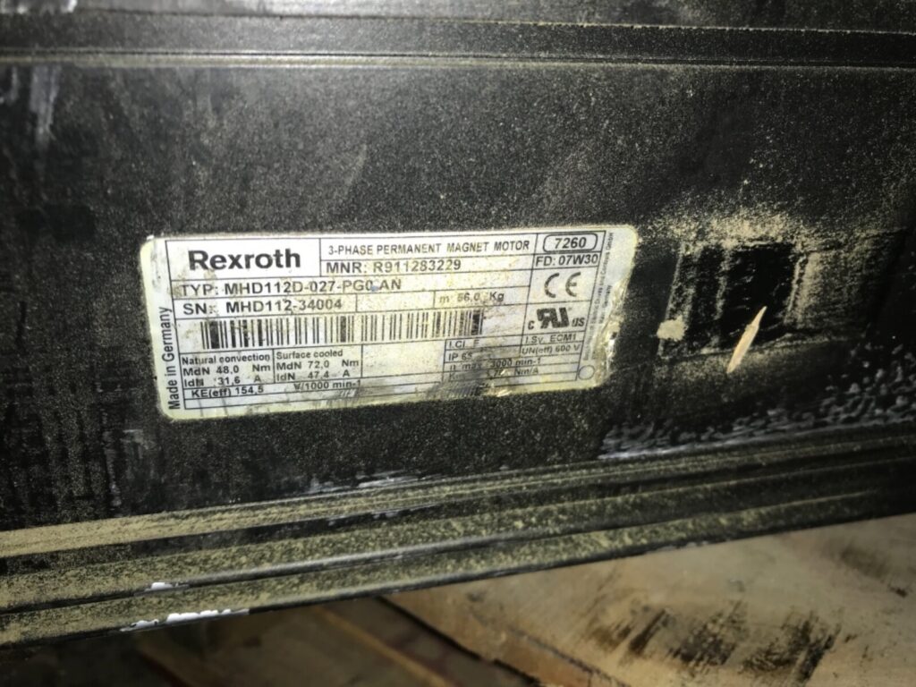 Rexroth Servo Motor, MHD112D-027-PG0AN, pre-owned, (DR-4876) - Image 2