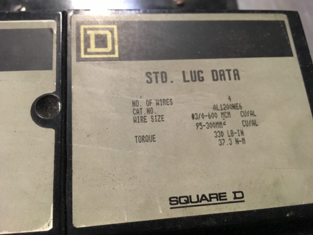 Square D Molded Case Circuit Breaker 1000amp, NAL36100, pre-owned, (DR-4821) - Image 2