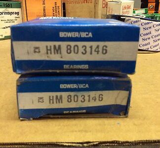 2-Bower bearings, #HM 803146, BCA, NOS, (DR-1508)