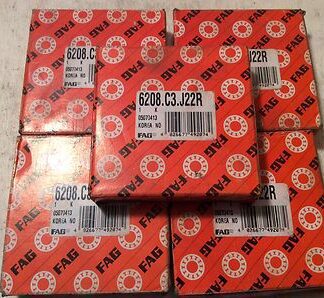 5-FAG bearings #6208.c3 J22R, NOS, (JFK-26)
