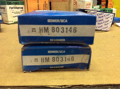 2-Bower bearings, #HM 803146, BCA, NOS, (DR-1508)