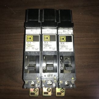 3-Square d Breaker, #FY14020A,B,C, pre-owned,  (HEHI-268)