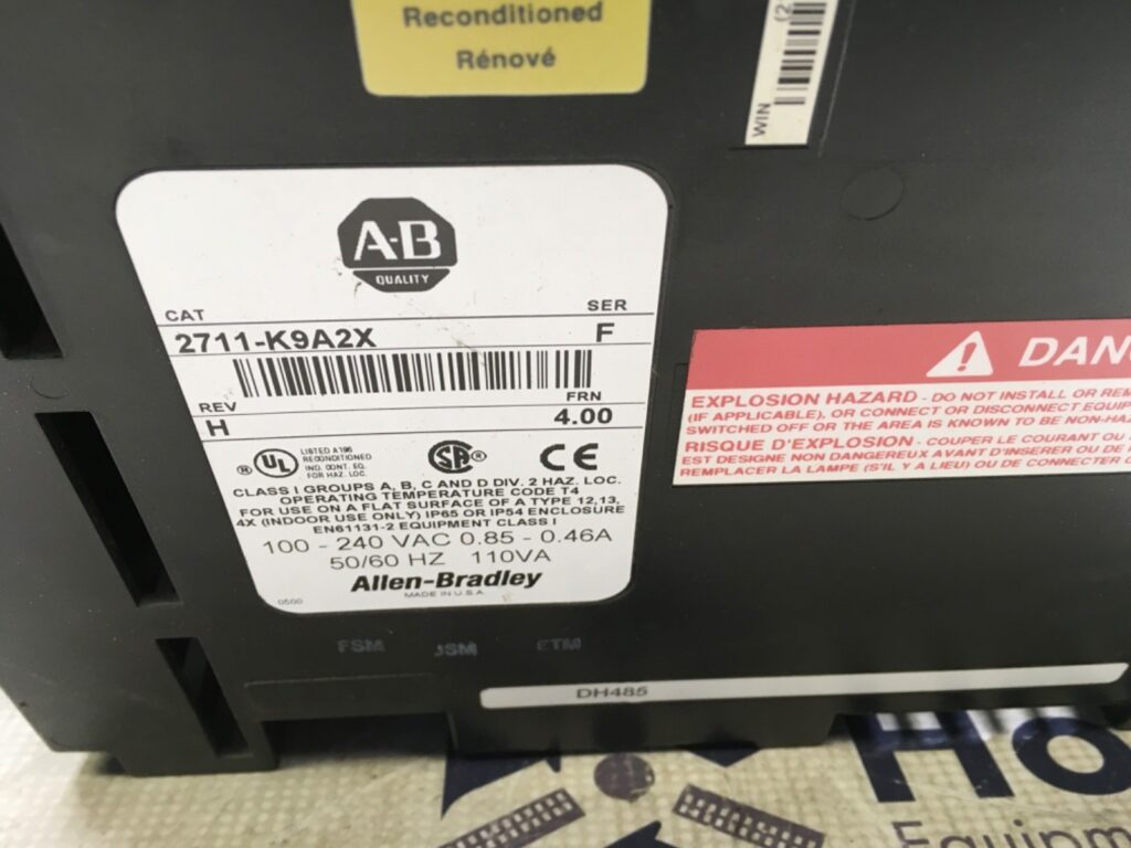 Allen Bradley PanelView 900, 2711-K9A2X, SER-F, FRN 4.00, pre-owned, (ADI-1487) - Image 3
