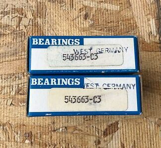 2-Bearings, Cat# 543663-C3, NOS, (BDR-287)