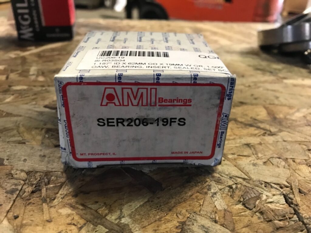 AMI Bearings, #SER206-19FS, NOS, (JFK-1219)