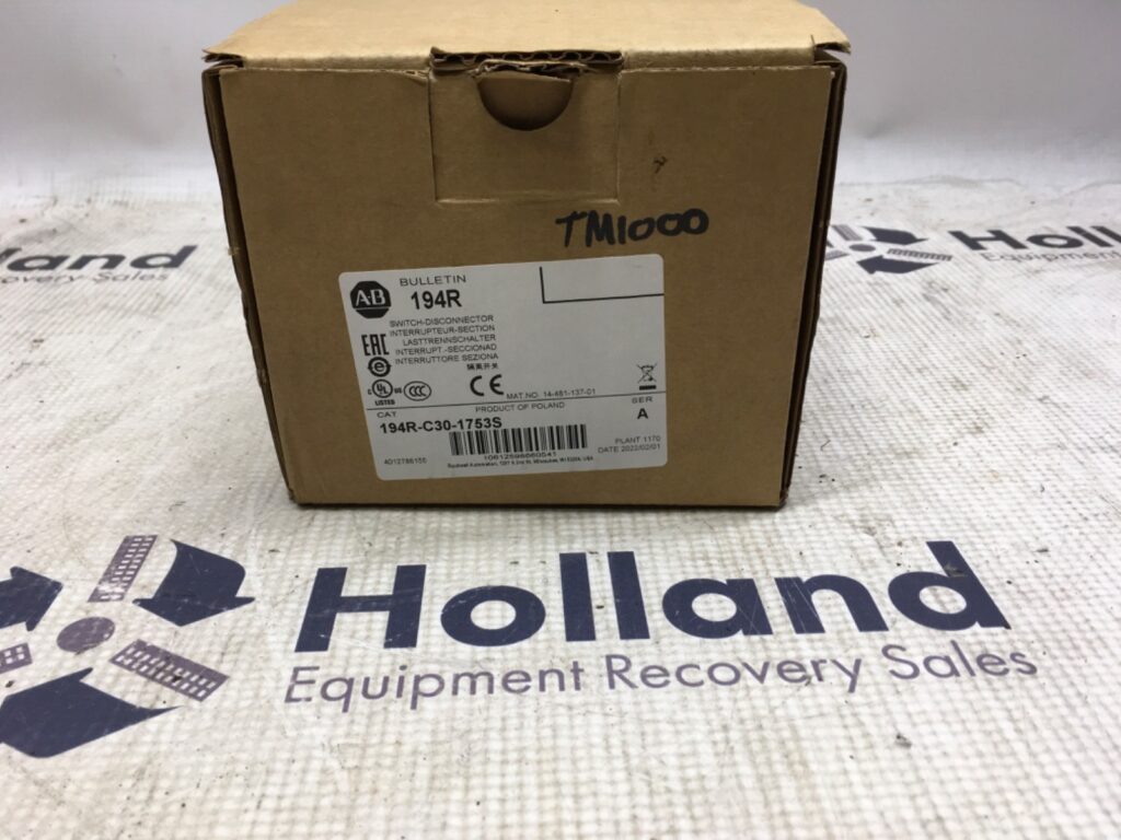 Allen Bradley switch disconnector, 194R, 194R-C30-1753S, NOS, (KP-1818)