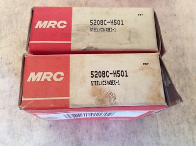 2-MRC bearings #5208C-H501, NOS, (JFK-64)