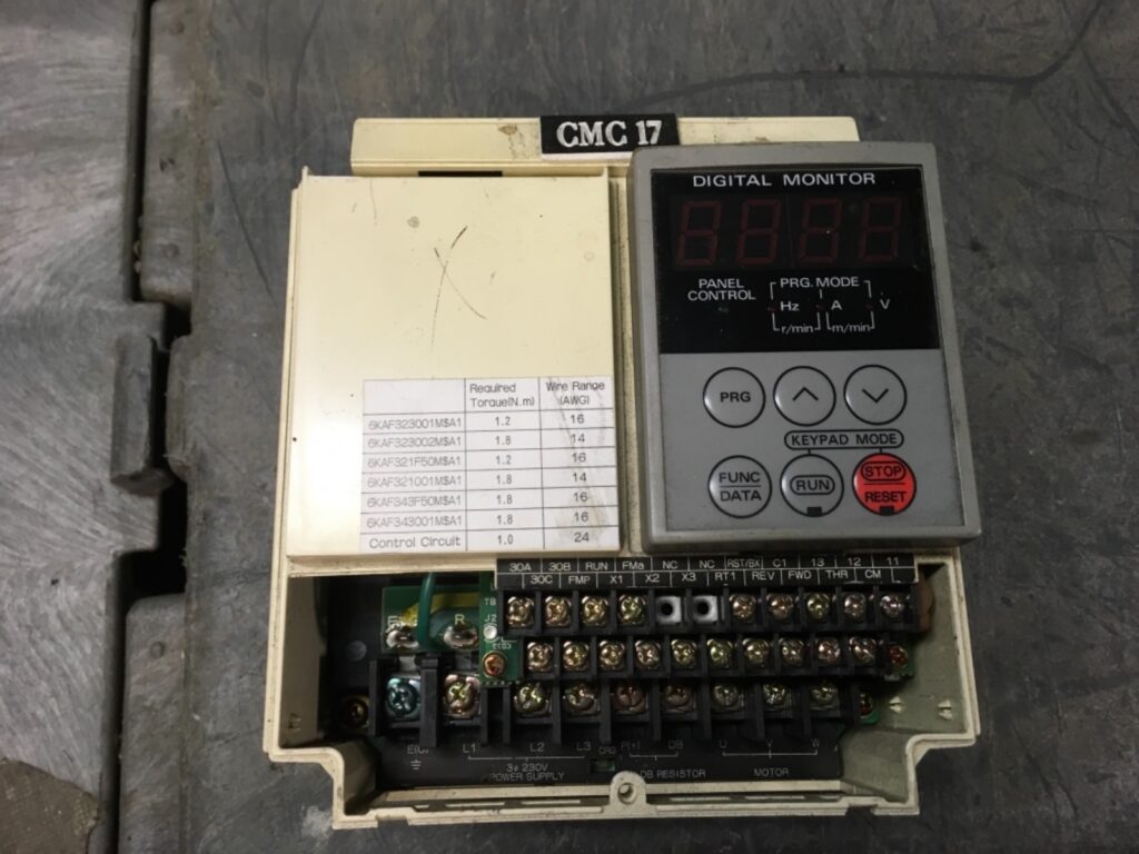 GE Drive, AF-300M$, 6KAF323002M$A1, input 230v, Output 230v 2hp, 3ph, (DR-3493)