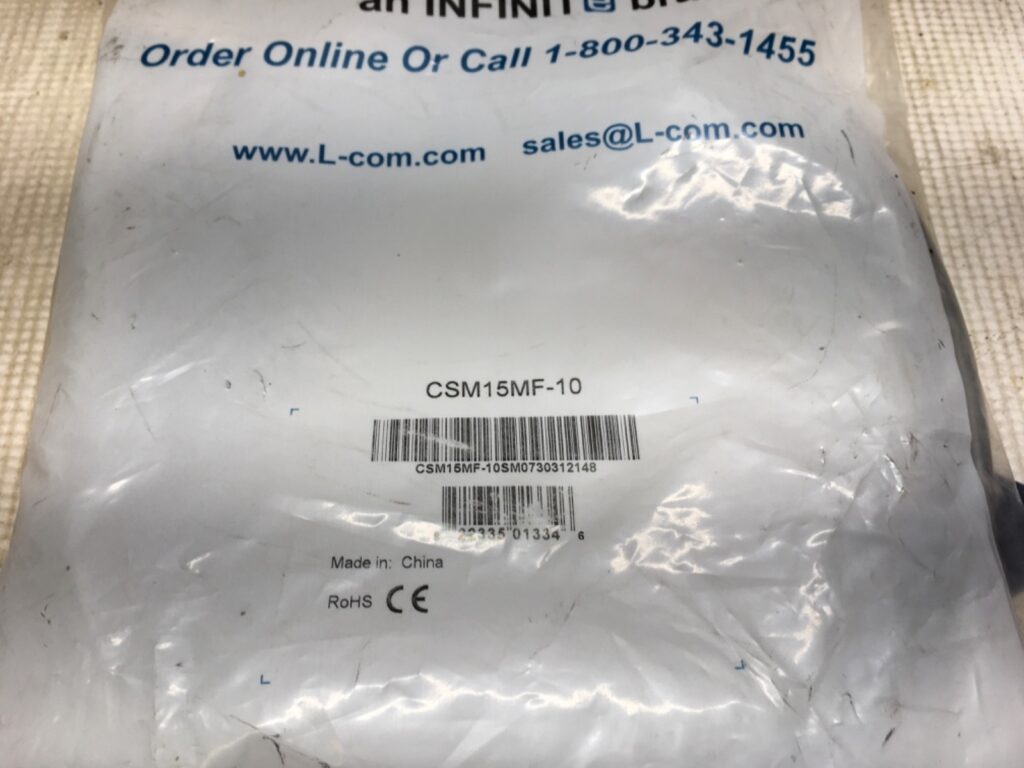 L-COM cable, CSM15MF-10SM0730312148, NOS (KP-1891) - Image 2
