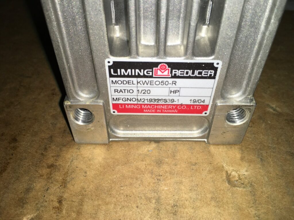Liming reducer gear, KWEO50-R, ratio 1/20,  LG-322